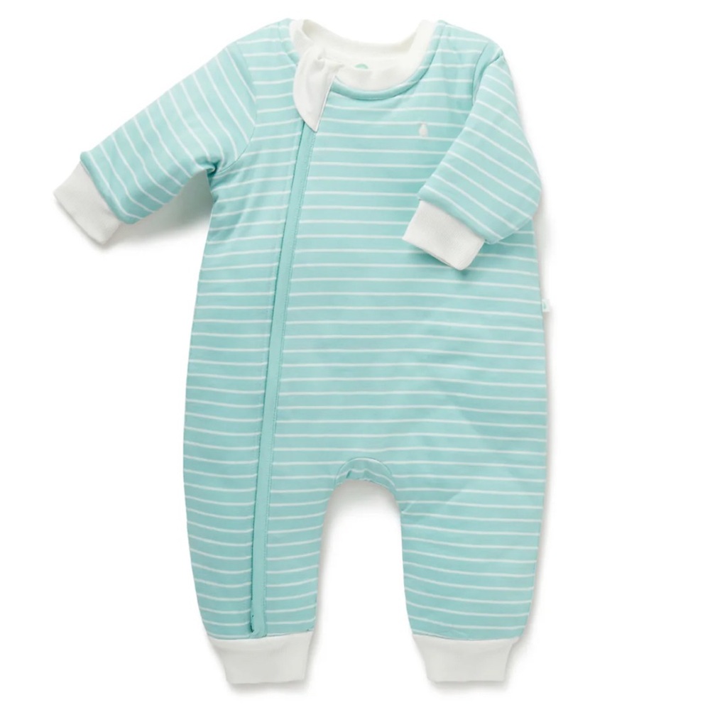 ♥️SUPER WARM quilted 100% organic cotton sleeping suit, 12M